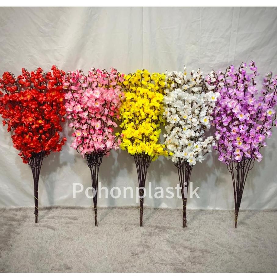 Bunga Sakura Artificial per 1 Lusin ( 12pcs ) / Bunga Sakura Hias / Sakura Dekorasi / Bunga Hiasan R