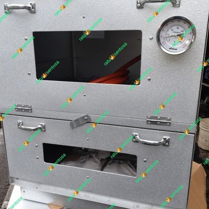 oven gas + TERMOMETER perkiraan suhu uk 60 cm 2 pintu
