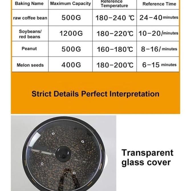 Mesin Roasting Kopi Listrik 800G Mesin Kopi Espresso Coffee Bean Roasting Machine Maker / Roaster Ko