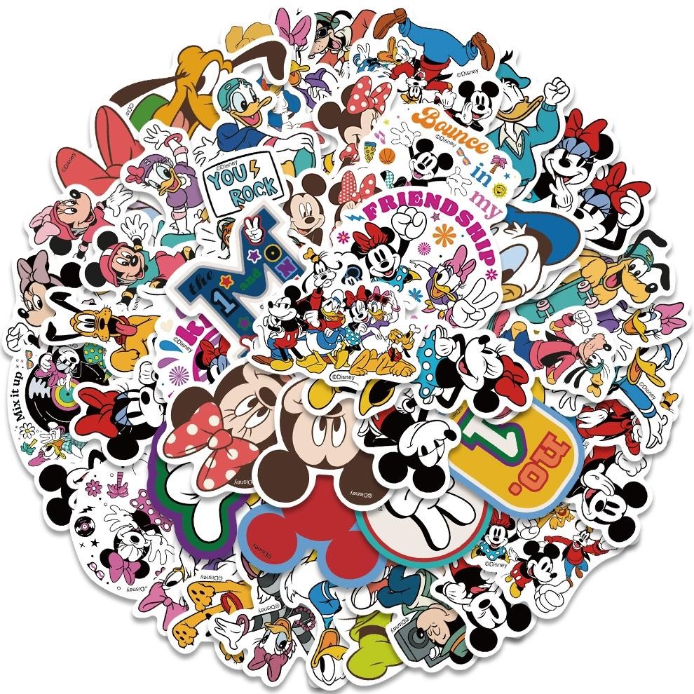 

NG [50PCS]Stiker Lucu Disney Stiker Kartun Mickey Mouse Stiker Pack Vinyl Anti Air- Sticker Aesthetic Buku Journal Koper Stiker Casing HP Stiker Laptop Helm Motor Stiker Botol Viral Kekinian Terbaru 2025 QG-72
