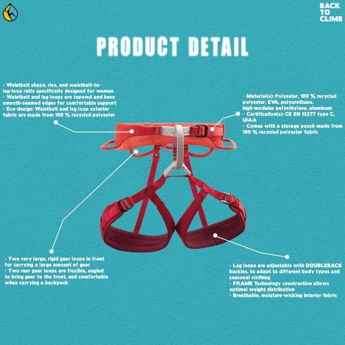 Petzl Luna Safety Harness For Climbing/Rock Climbing Co