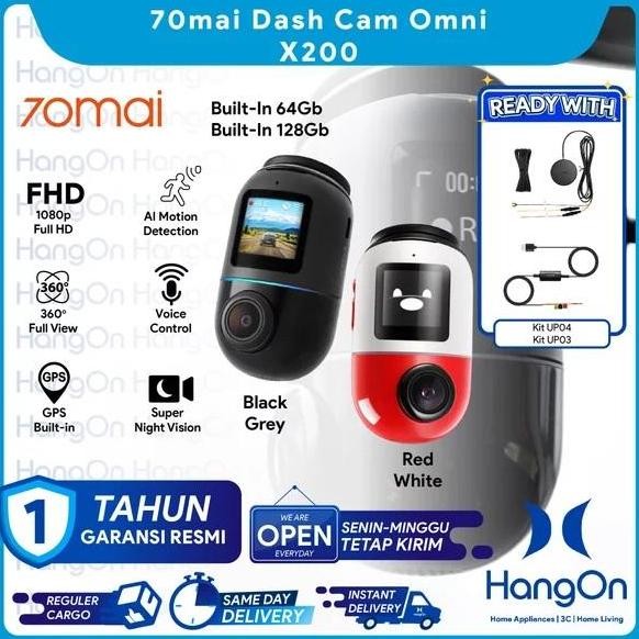 70mai Dash Cam Omni X200 360 4G GPS Full HD 10P Dashcam Mobil Car