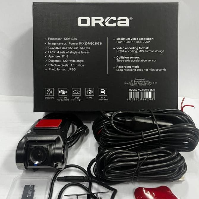 DVR dual camera ORCA car mobil kamera dashcam AHD