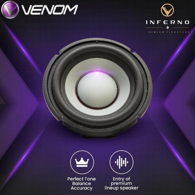 Venom Inferno Series VIN 2 Speaker Full Range Mobil 2.5 Inch
