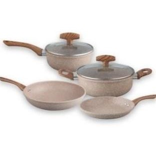 Viera Marble Cooare Set Paket Panci Fry Pan 4 Pcs Tms99278