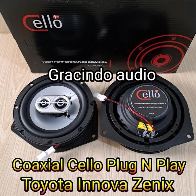 Speaker Coaxial 3way Cello Plug N Play Pintu Toyota Innova Zenix