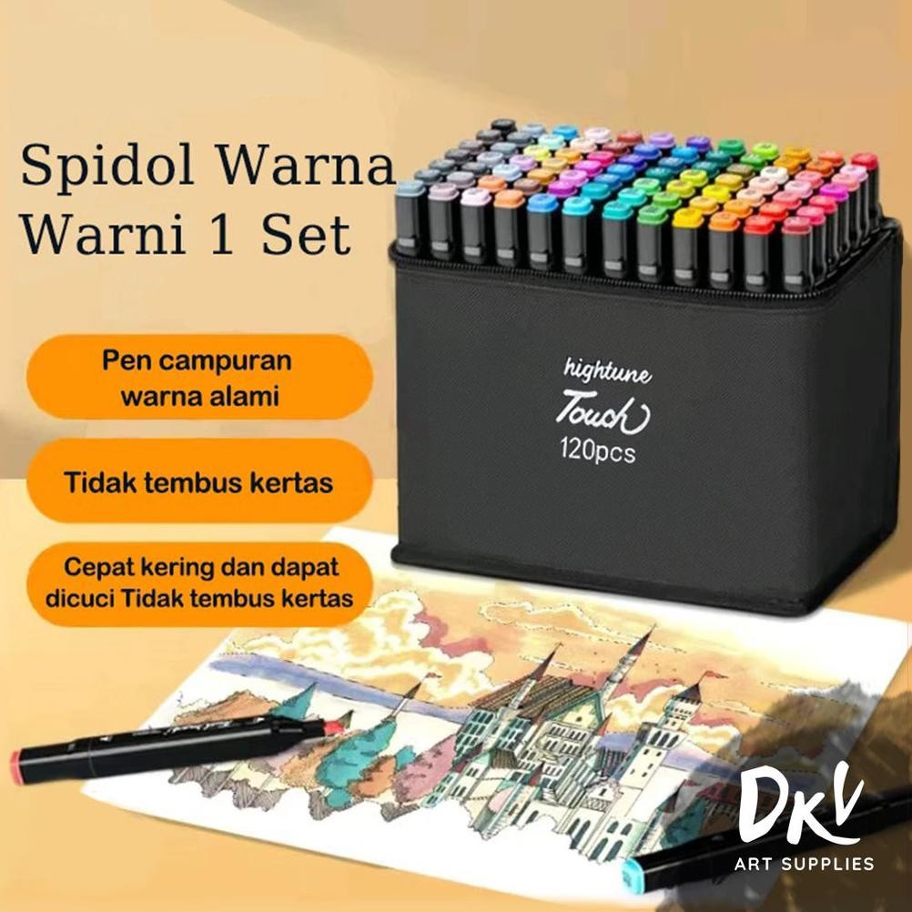

Spidol Sketsa Spidol Umum / TOUCH Alcohol Marker 24/36/48/60/80 Warna Color Spidol Animation Markers Round Flat Dual Tip Twin DKV