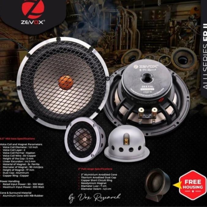 Speaker mobil zevox ALU SERIES FR ll 2 way orinal VOX RESEARCH