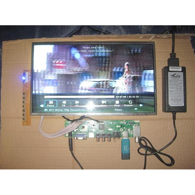 UNIVERSAL BOARD LED / LCD TV MONITOR PAKET KOMPLIT UNTUK PANEL LED ORIGINAL DAN TERPERCAYA
