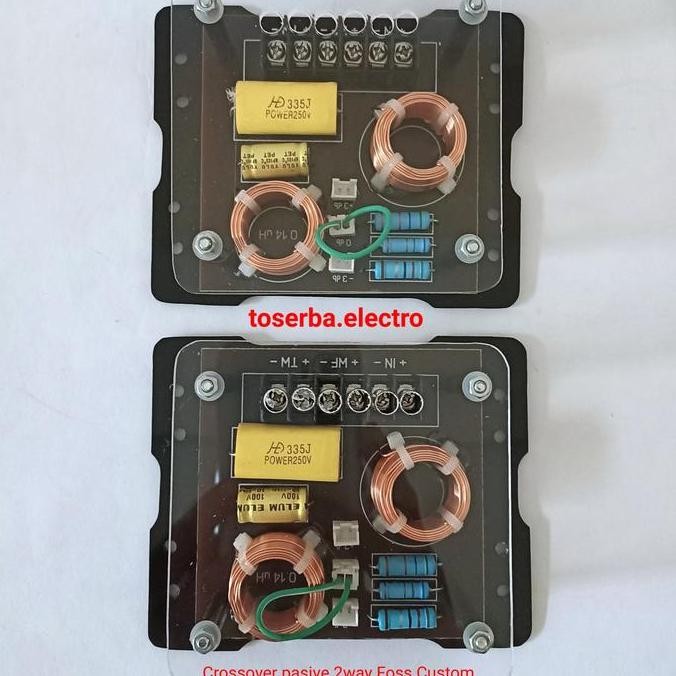 Crossover Passive 2way Pasif Midbass Tweeter Foss Genetic audio mobil