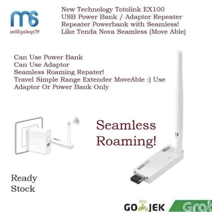 TOTOLINK EX100 SMALL USB STICK REPEATER PENGUAT SINYAL WIFI ORIGINAL DAN TERPERCAYA