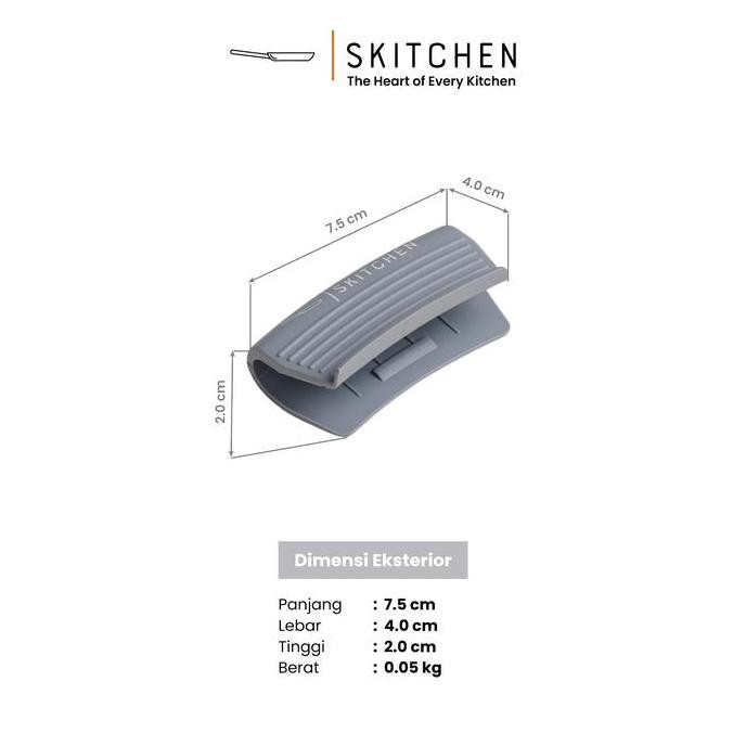 SKITCHEN DUAL SILICONE HANDLE - PEGANGAN SILIKON ANTI PANAS, ANTI SLIP, PANCI WAJAN CAST IRON