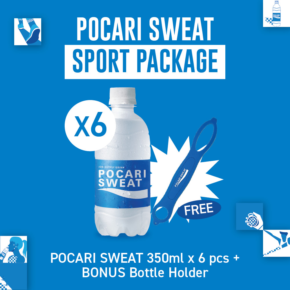 

POCARI SWEAT PET 350 isi 6 botol BONUS Bottle Holder