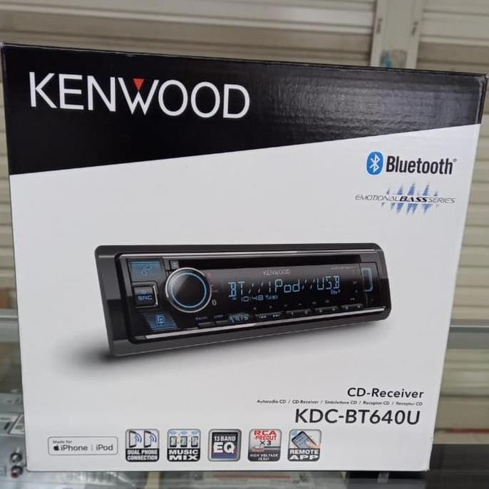 Tape Mobil Single Din Kenwood KDC-BT640U Bluetooth CD Bass Series