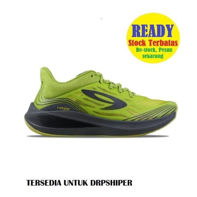 Promo 910 Nineten Haze Sepatu Running - HAZE VISION Hijau Abu Kuning COD