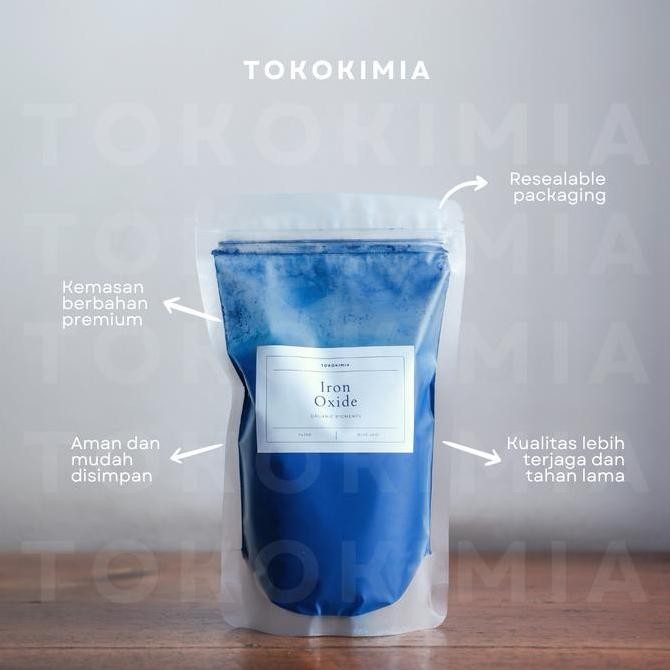 

Iron Oxide Blue - Organic Pigment Powder Bahan Pewarna Bubuk Oker Biru 4810 Synox 500 Gr By Tokokimia Co
