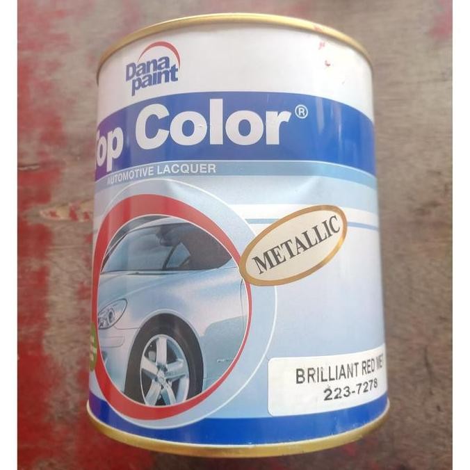 TERBARU - Cat Mobil Top Color Metallic Warna Merah / Spesial 1Liter