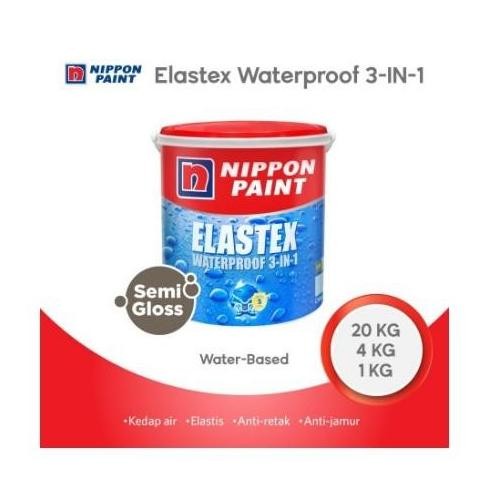 Cat Tembok Eksterior/Cat Tembok Waterproof Nippon Paint Elastex 3 In 1 (4 Kg) Co