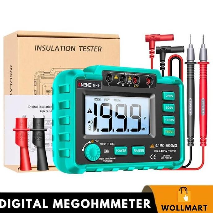 Megger Megohmmeter Digital Ohm Meter Insulation Resistance Co