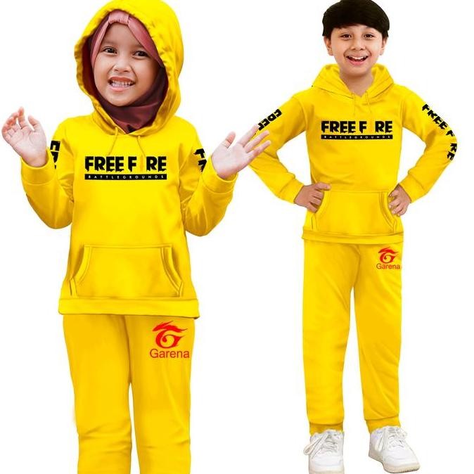 Setelan Anak FF sweater Hoodie Suiter/Topi Piyama ZM300054 Setelan Olahraga Anak Cowo
