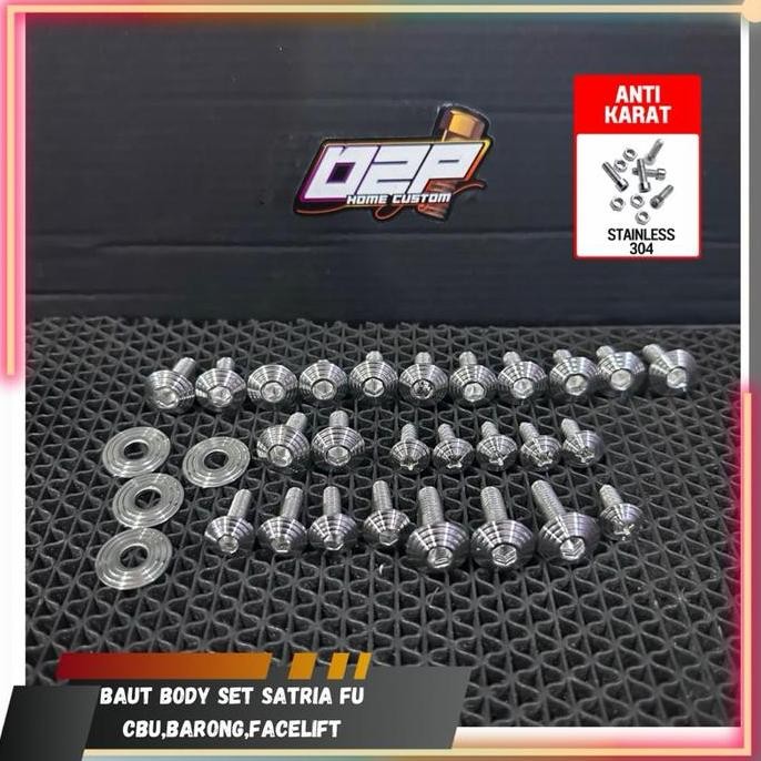 Baut Body Satria Fu 150 L Stainless Custom Handmade Model Titanium Spiral Pyramid Co