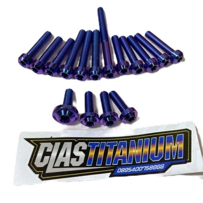 Set  Baut Titanium Gr5 Original Cvt Mio M3 /Vino 125 Co