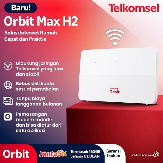 Promo Modem Router Huawei B636 Telkomsel Orbit Max H2 Modem Wifi 4G Free Telkomsel 150Gb