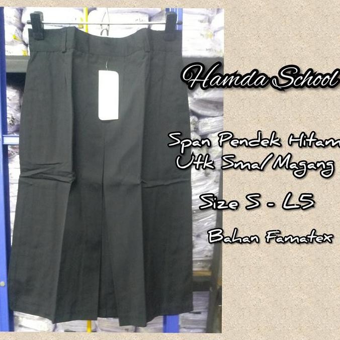 Rok Span Pendek Hitam Sma Seragam Sekolah