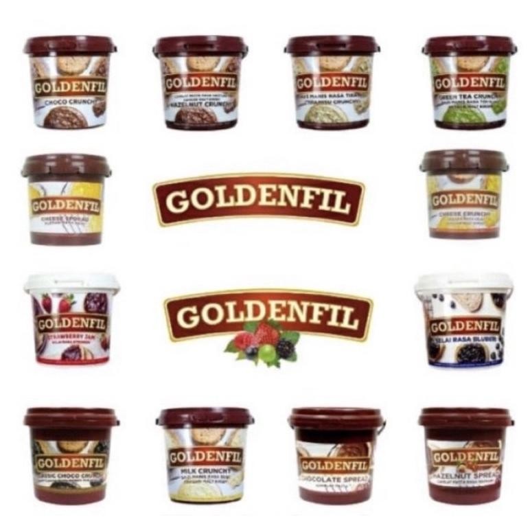 

TERMURAHH!! GOLDENFIL SELAI CRUNCHY 1KG | CHOCO | HAZELNUT | DARK CHOCO | TIRAMISU | GREEN TEA