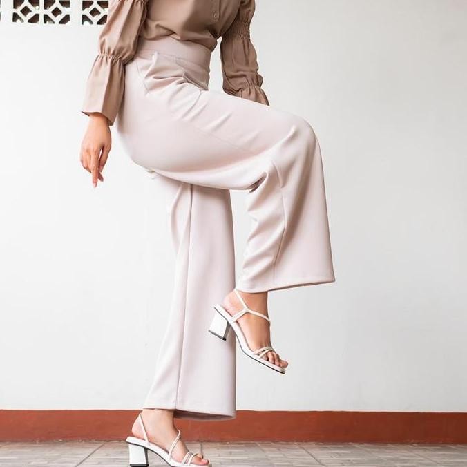 HaymeeStore Celana Kulot Jumbo Bawahan Highwaist Wanita Bawahan Kulot Premium Aplikasi Kantong Scuba