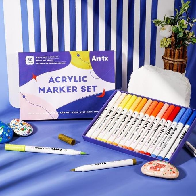 

Arrtx Acrylic Marker Set 30 Colors - Pastel Set Akrilik Marker
