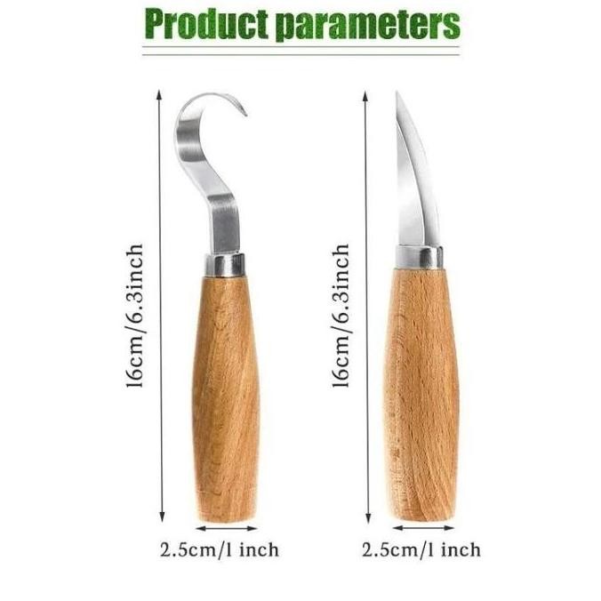 Pisau Dapur Pisau Potong Kayu Pisau Ukir Kayu Model U Tatah Ukir Kayu Satu Set Pisau Kerajinan Pisau