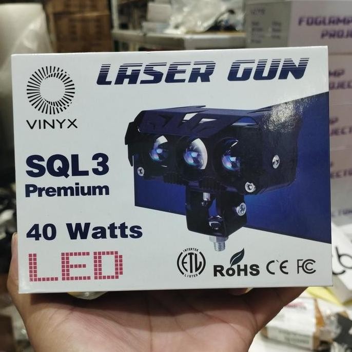 Lampu Tembak Laser Foglamp Sql 3 Mata Superbright Hi Lo Ready