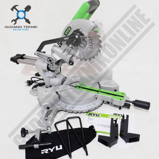 Ryu Rms180-1 / Mitter Saw 7 Inch Sliding / Mesin Potong Aluminium 7Inch  Sliding / Miter Saw  7 Inch