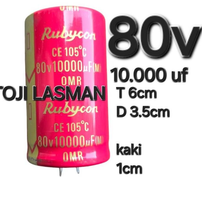 ( 10.000 UF 80V )    80V10000UF (M) 10000 80 V VOLT 10000UF 10.000UF ODR OMR  RUBYCON RUBICON ELKO E