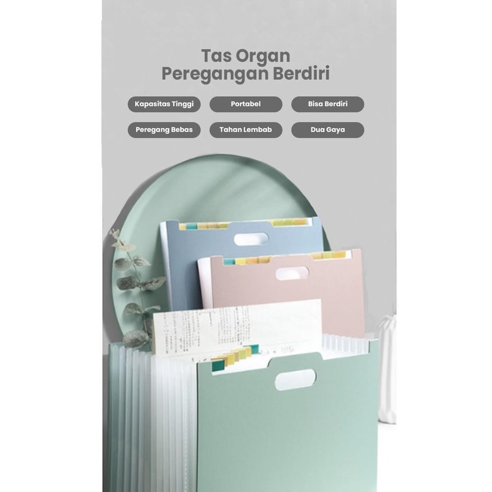 

Terjangkau AQINGStanding file A4/ File folder document bag/ Tas dokumen file 13 sekat ~