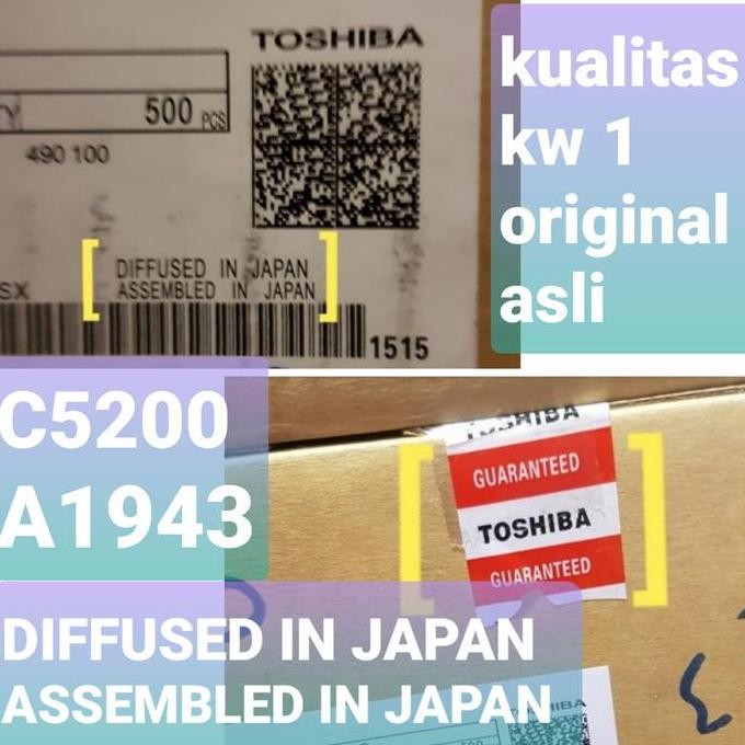 C5200 A1943 C 5200 A 1943 1 SET TOSHIBA 2SC5200 ORI KW1 BAGUS ORIGINAL