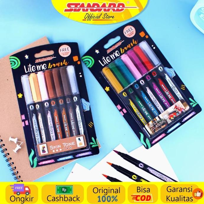 

Standard - Lite Me Brush Blister ( Brush Pen / Marker Lukis / Pena Kuas / Spidol Kaligrafi )