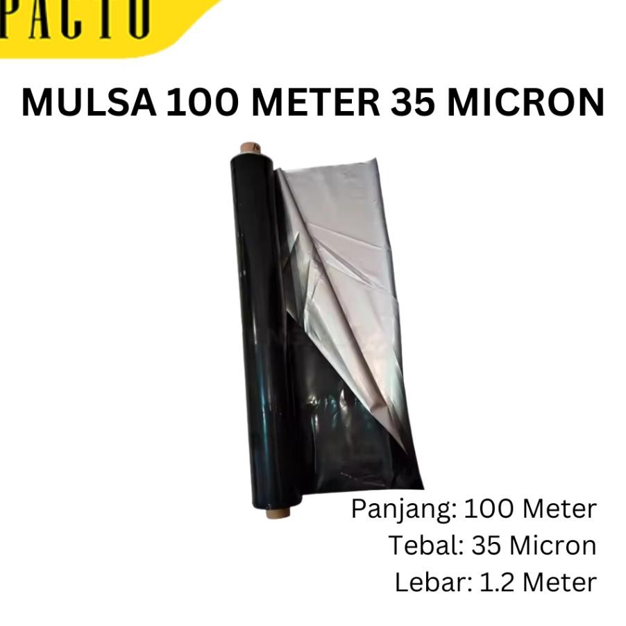 Plastik Mulsa Hitam Perak 4 Kg Mulsa Perkebunan Mulsa 100 Meter