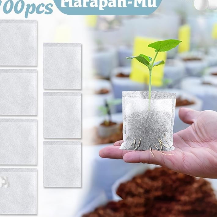 Seedling Bag 100 Lembar Polybag Semai Benih Polibag Semai Bibit Sayuran Polybag Semai Cabai