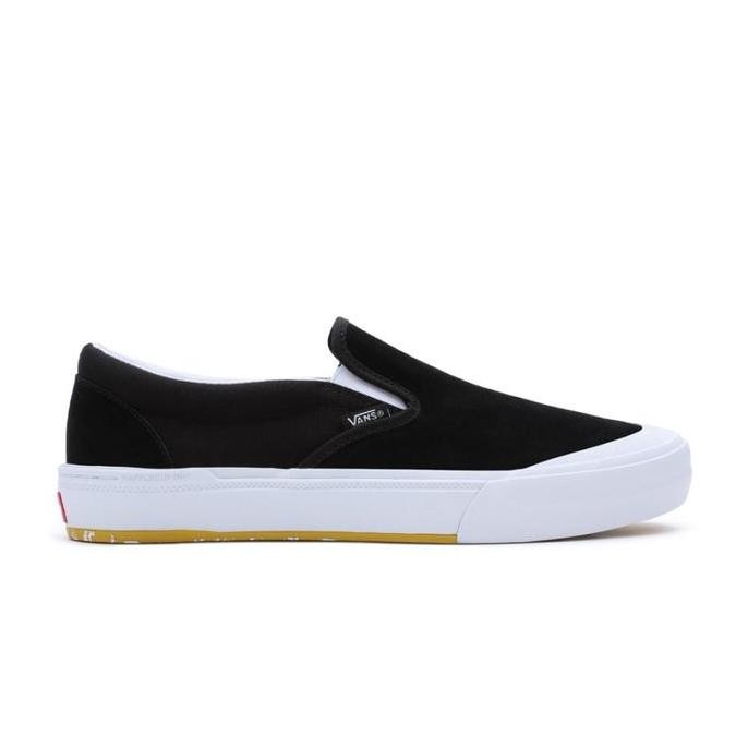 Vans Slip On Pro Bmx Marble Black White Yellow Original Resmi