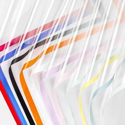 

20 Lembar Kertas Buket Opp Transparan Bening List Warna Cellophane Flower Wrapping R Kb6007