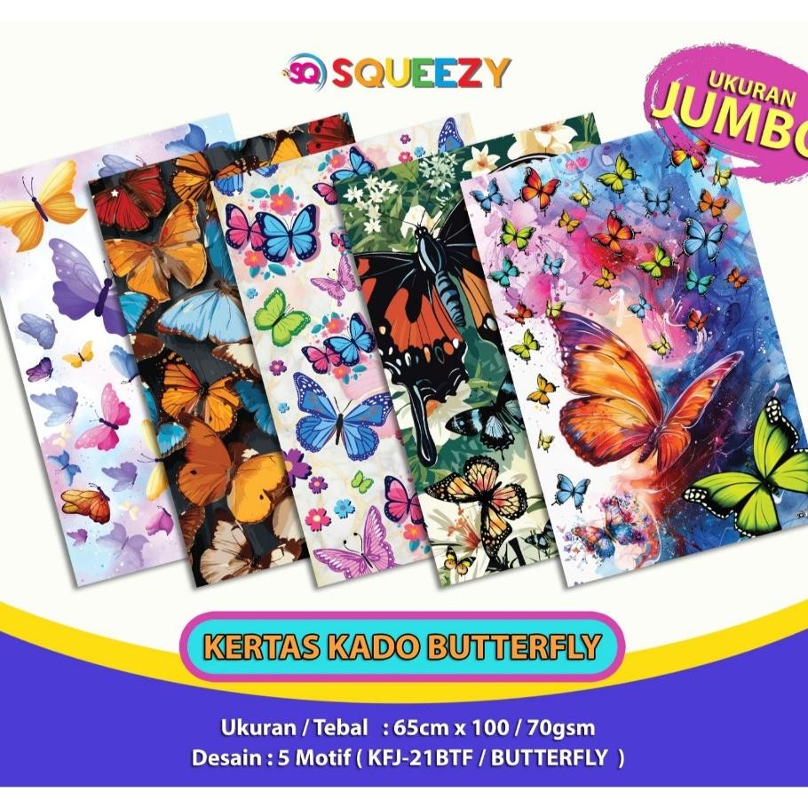 

Kertas Kado Squeezy Jumbo Isi 50 Pembungkus Kado Jumbo