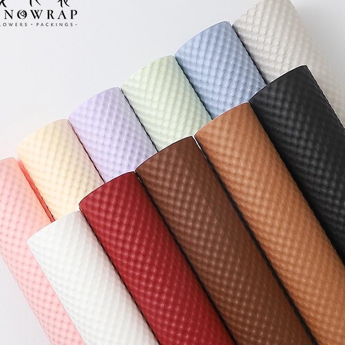 

10Lembarsinowrap Flower Wrapping R 3D Embosses Kertas Bunga Buket Print Timbul Kado Flst