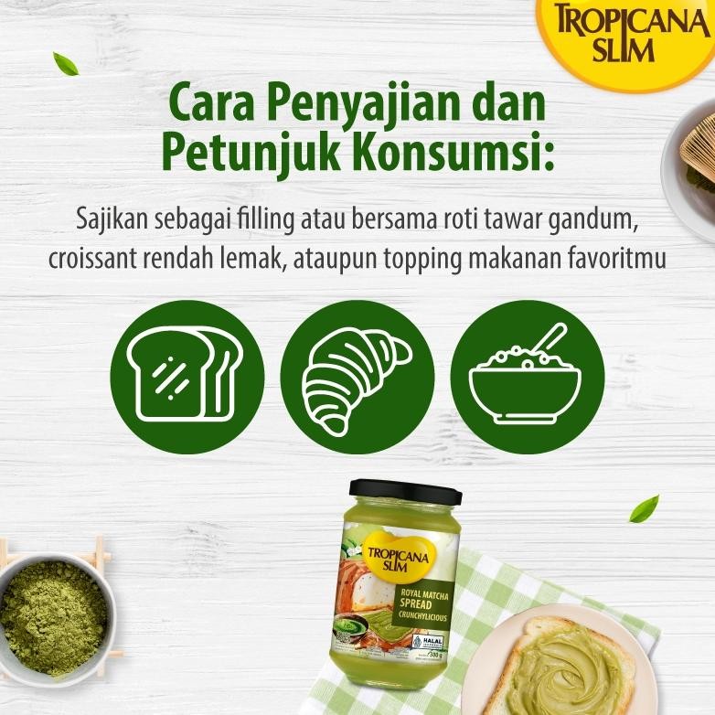 

Tropicana Slim Royal Matcha Spread 300 gram - Selai Matcha Bebas Gula Pasir