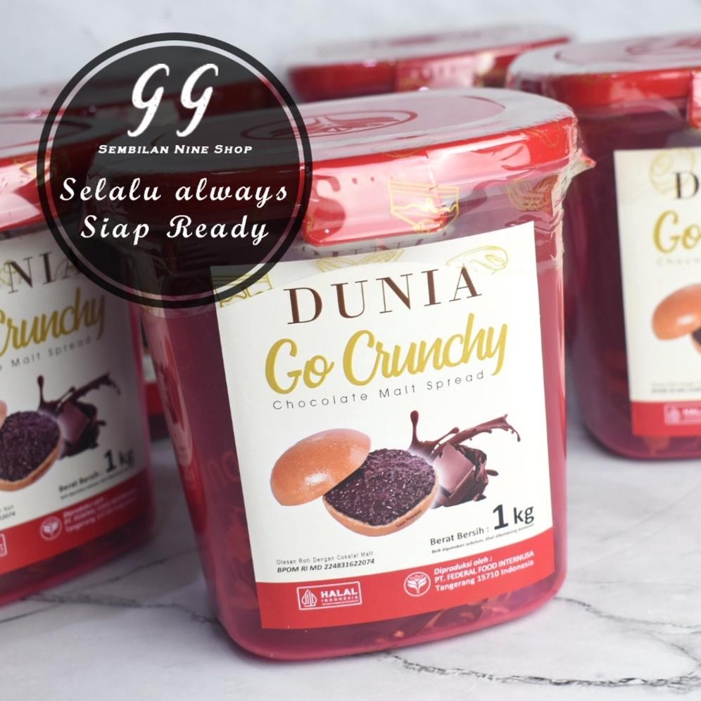 

DUNIA Chocolate CRUNCHY 1 KG Choco MALT Cokelat Go Crunch Coklat Renyah Kranci