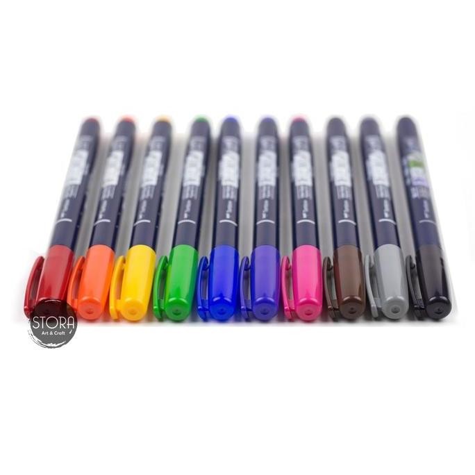 

Tombow Fudenosuke Hard Tip Set 10 / Hard Tip Palette