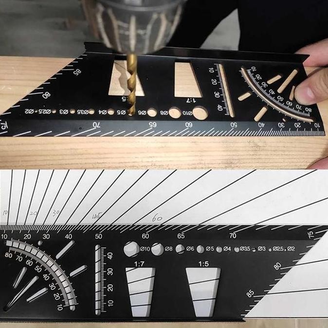 

Penggaris Siku Derajat 3D Angle Protractor Aluminium Speed Square