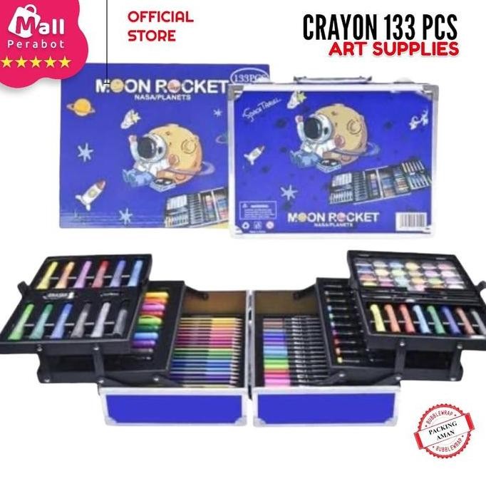 

Premium Mall Perabot | Crayon Set 133 & 128 Pcs Koper Aluminium Besi | Box Alat Lukis Anak Koper Set | Krayon Mewarnai Anak | Pensil Warna | Perlengkapan Mewarnai Lukis Stationery Cat