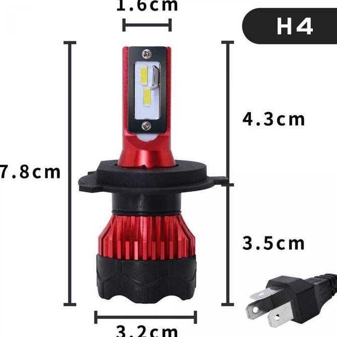

Lampu Mobil Led Zes Headlight 12000Lm 55W 6000K H4 12V 2Pcs - K5
